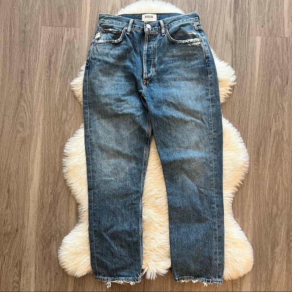 Agolde Riley High Waist Straight Crop Jeans
